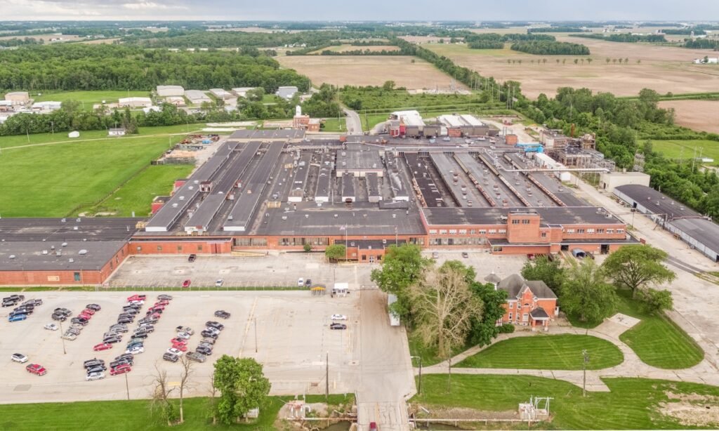 Arial image of office building in St. Marys, Ohio—where every Trackman® rubber track is built with American craftsmanship and engineering strength.