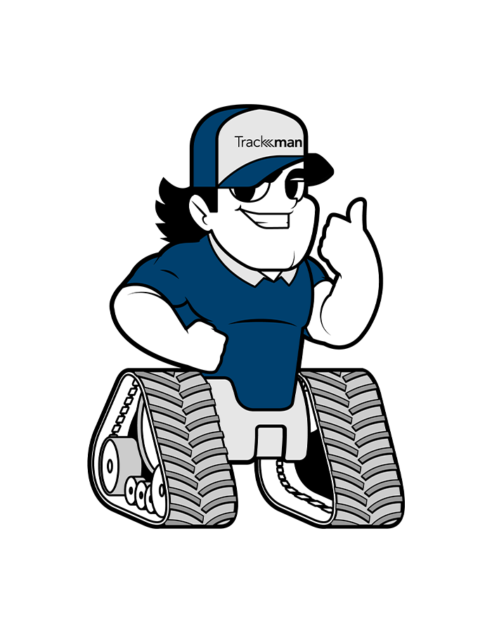 Trackman mascot logo