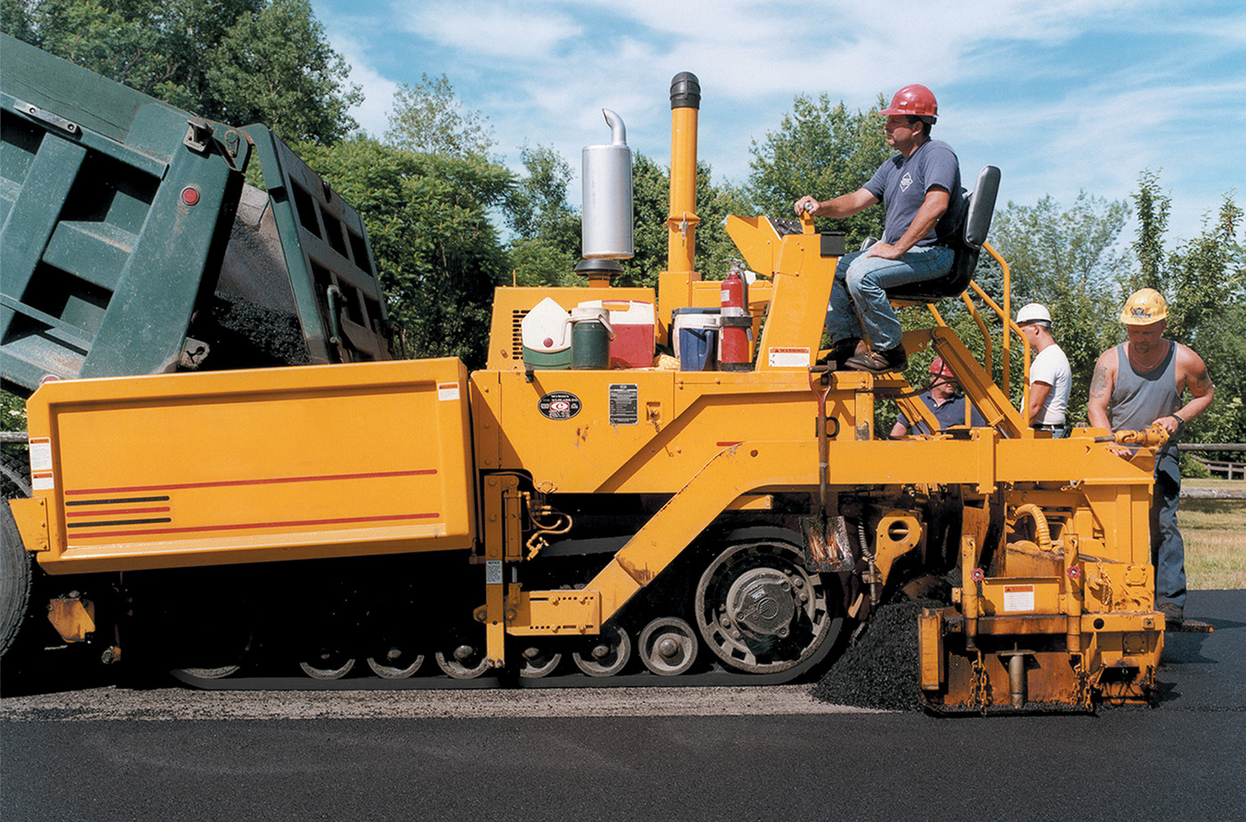 Trackman Tracks on road construction machine